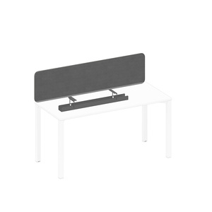 Экран настольный фронтальный тканевый с мягким наполнителем с кабель-каналом