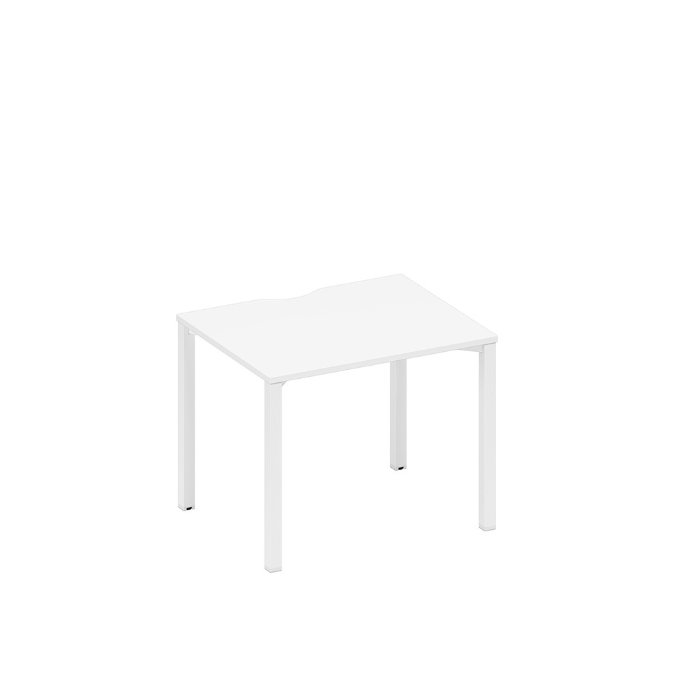 Стол письменный на металлокаркасе, столешница с вырезом