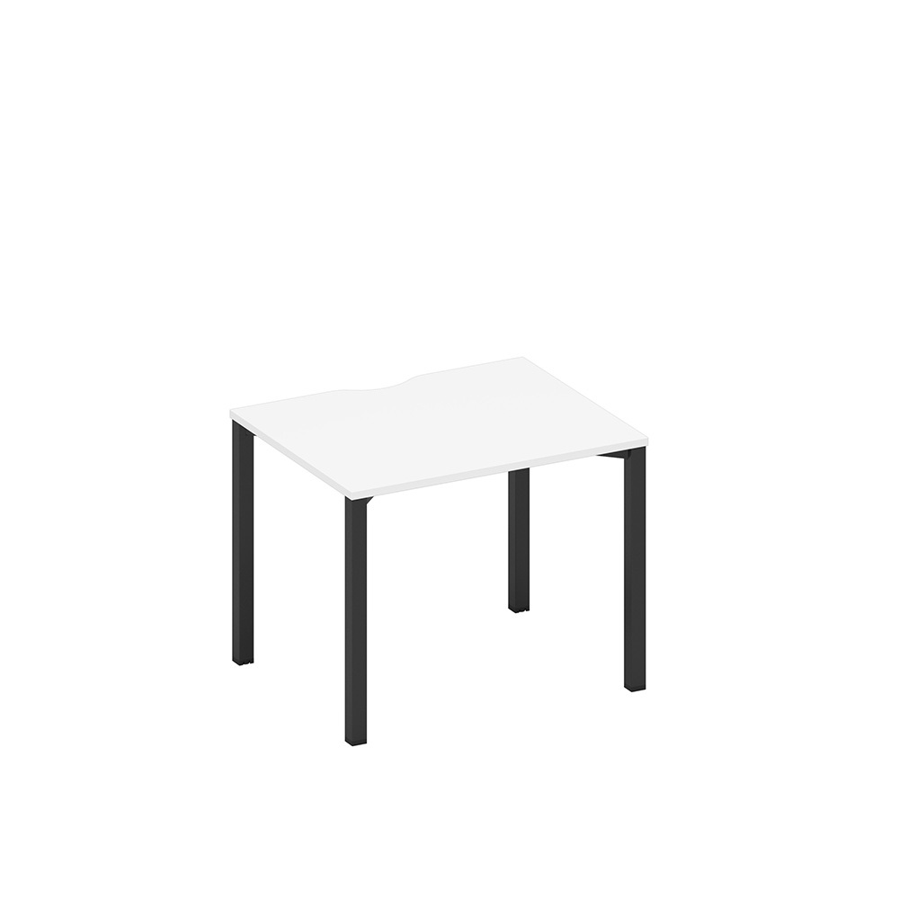 Стол письменный на металлокаркасе, столешница с вырезом