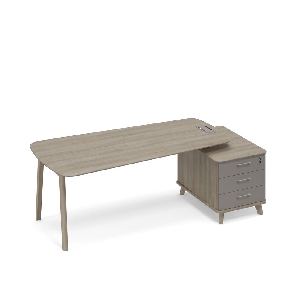 Стол на опорной тумбе малой (тип 3) WOOD