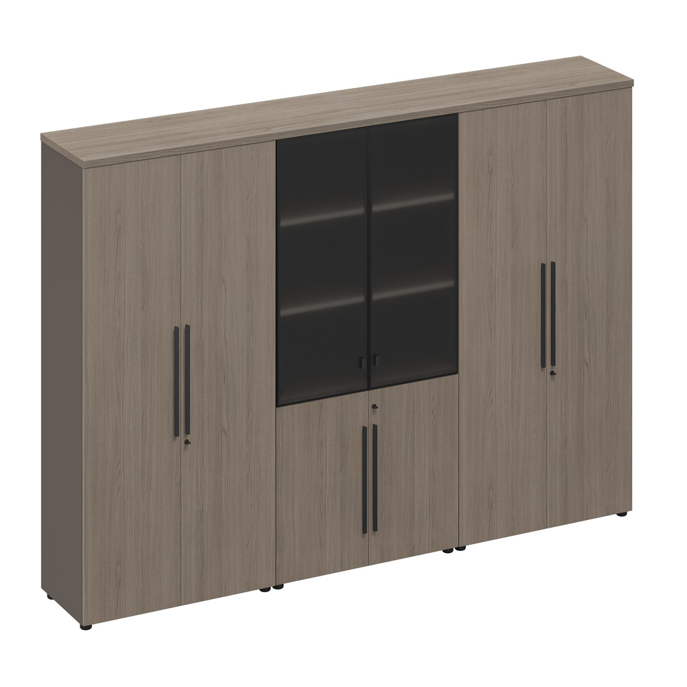 Шкаф комбинированный (одежда-стекло-закрытый)